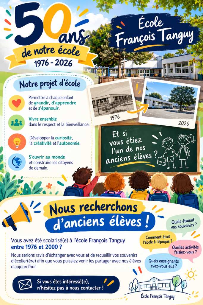 affiche 50ans ecoel françois tanguy
